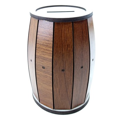 Vavsan Fıçı Kumbara Ahşap Büyük Money Tip Box Bahşiş Para Biriktirme Kutusu