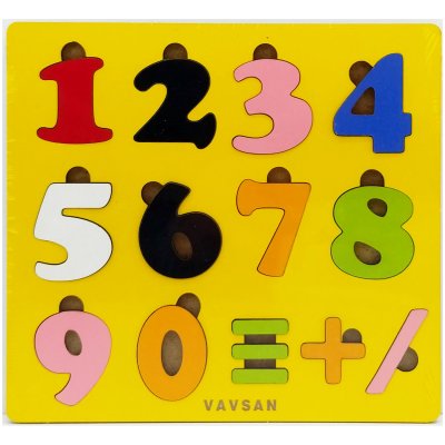 Vavsan Sayı Puzzle Yapboz Bultak Zeka Oyunları Eğitici Renkli Montessori Ahşap Oyuncak