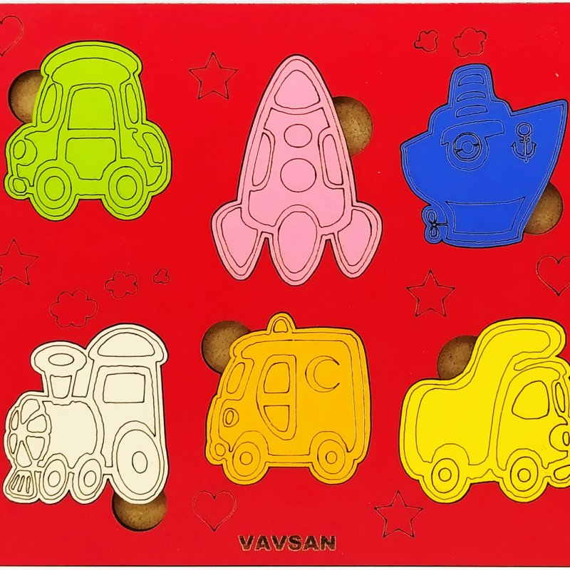 Vavsan Taşıt Araç Puzzle Ahşap Oyuncak
